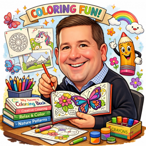 Colouring books for adults and kids - Jeds Colouring Books